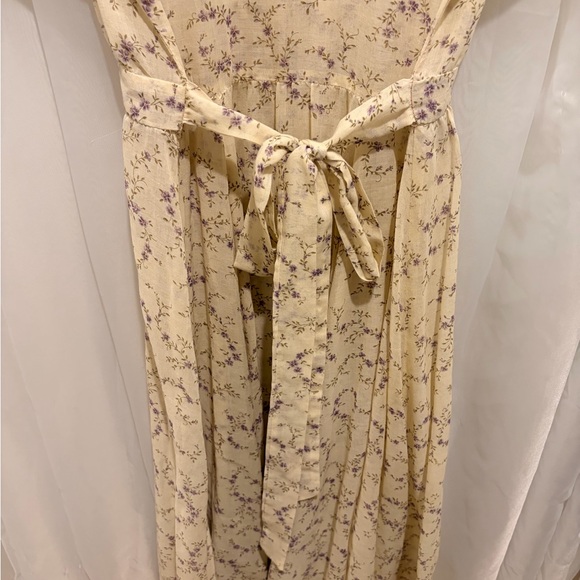 Gunne Sax by Jessica McClintock Cream Floral Midi Dress with lace detail size 10 - Picture 7 of 11